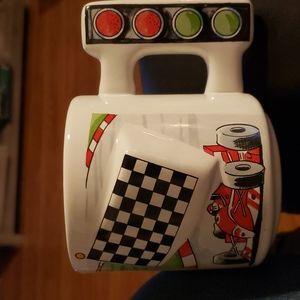 Race car mug